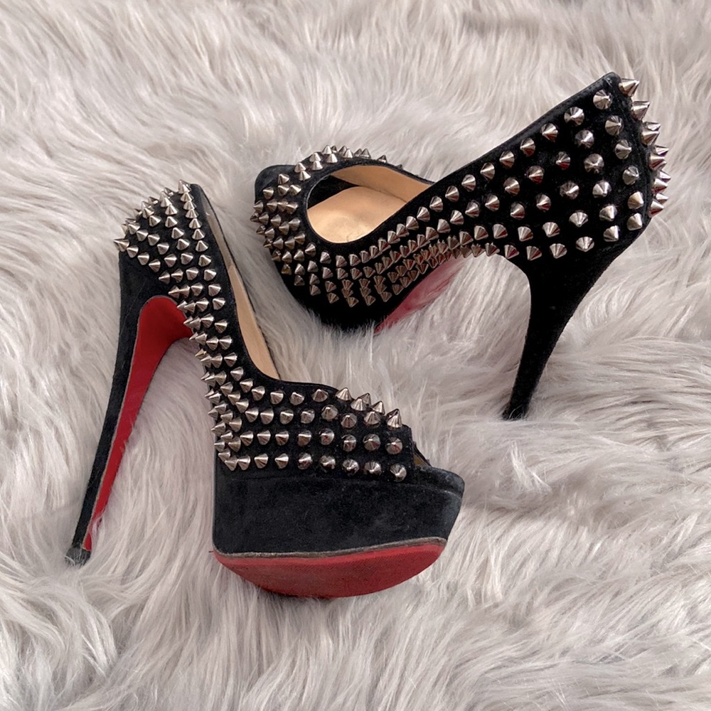 Christian Louboutin - Spike Peep Toe Heel - Size 8